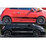 Car Decor Car Styling Abarth Side Skirt Sticker Racing Stripe Body Stickers Car Decal Car Sticker for FIAT 500 Dd9390